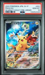 Pikachu PSA 10 - 001/SV-P - Japanese Promo 2022, Hobby en Vrije tijd, Verzamelkaartspellen | Pokémon, Ophalen of Verzenden, Zo goed als nieuw