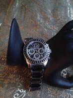 zwart keramiek met staal Folli Follie chron. armband-horloge, Staal, Zwart, Nieuw, Ophalen of Verzenden
