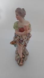 Antiek Volkstedt Vrouwen Beeldje met Masker Jugendstil., Antiek en Kunst, Ophalen of Verzenden