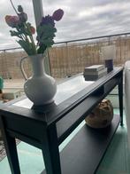Zwarte Sidetable / Console Tafel, Huis en Inrichting, Tafels | Sidetables, Ophalen, Gebruikt, 100 tot 150 cm, Metaal