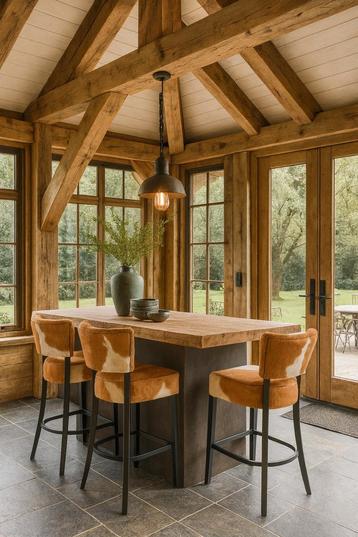 Koeienhuid Bistro Barkruk - Uniek! beschikbaar voor biedingen