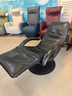 Jori relaxfauteuil relax stoel leer zwart, Ophalen of Verzenden, Zo goed als nieuw, Leer, Gratis bezorging regio Utrecht
