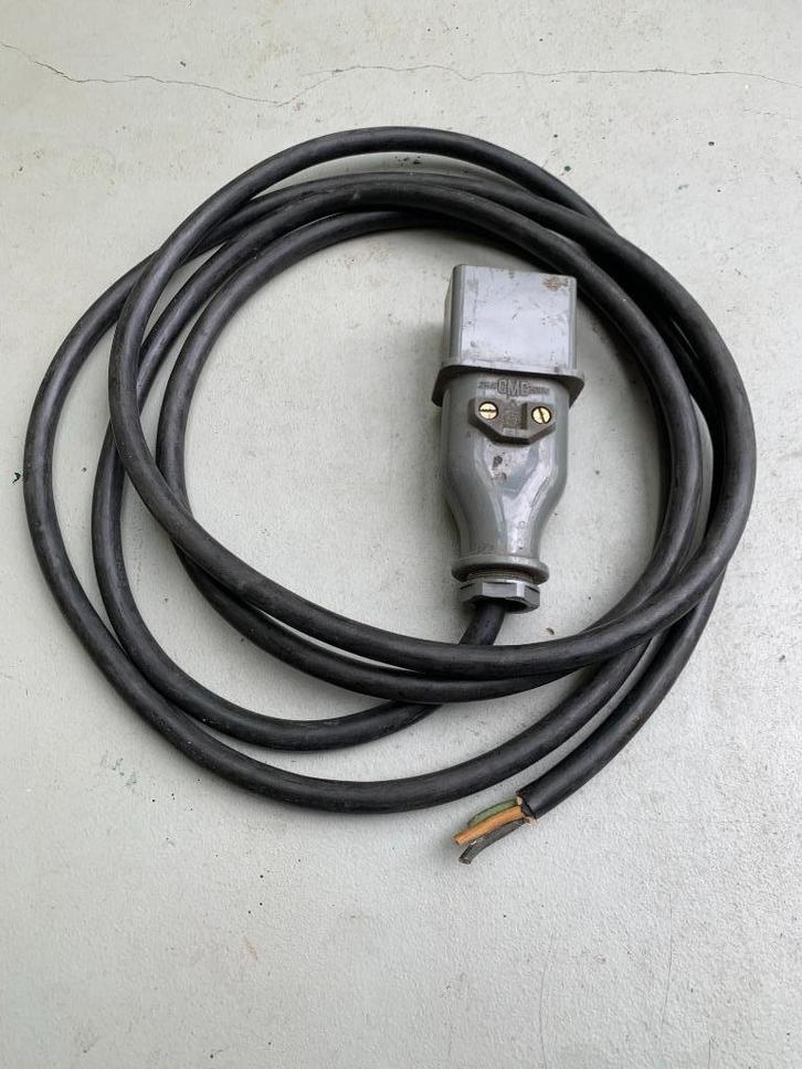 CMC-stekker J25 4-polig + 4m snoer, Doe-het-zelf en Verbouw, Elektra en Kabels, Gebruikt, Stekker, Ophalen of Verzenden