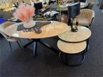 Travertin eet of salontafel met onderstel naar keuze new, Huis en Inrichting, 50 tot 100 cm, 150 tot 200 cm, Nieuw, Ophalen of Verzenden