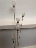 Lamp staand met dimmer en witte kelkjes, Ophalen, Gebruikt, Glas, 75 cm of meer