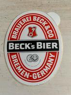 Beck’s Bier sticker, Verzamelen, Verzenden, Zo goed als nieuw, Overige typen, Overige merken