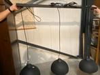 3 delige Hanglamp zwart, Huis en Inrichting, Lampen | Hanglampen, Ophalen, Gebruikt, Minder dan 50 cm