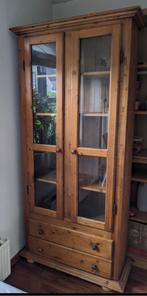 vitrinekast, buffetkast, boekenkast, grenen, lades, planken, Huis en Inrichting, Ophalen, Gebruikt, 200 cm of meer, 50 tot 100 cm