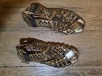 Mooie gouden leren echte vintage sandalen. maat 40, Kleding | Dames, Schoenen, Bruin, Hechos con las manos, Gedragen, Sandalen of Muiltjes