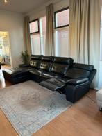 Zwarte leren relax hoekbank bank bankstel ZGAN, 2871SK, Mariansoliak8@gmail.com, Leer, Ophalen of Verzenden