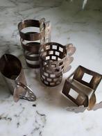 4 Memphis Design servetringen, verzilverd, Ophalen of Verzenden, Zilver