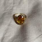 vintage citrien edelsteen ring goud 8k antiek, Sieraden, Tassen en Uiterlijk, Antieke sieraden, Verzenden