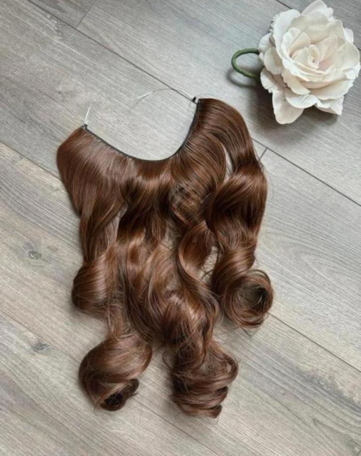 Hairextensions donkerbruin 60 cm - NIEUW, Sieraden, Tassen en Uiterlijk, Uiterlijk | Haarverzorging, Nieuw, Pruik of Haarverlenging