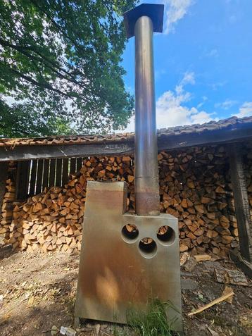Houtgestookte hottub kachel – direct in het water, beschikbaar voor biedingen