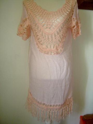 LEUK en TRENDY Ibiza-stijl tuniek zalm-oranje mt. M - nieuw! beschikbaar voor biedingen