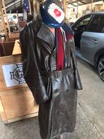 Lange leren jas, Kleding | Heren, Jassen | Winter, Bruin, Prima leren jas, Overige maten, Ophalen of Verzenden