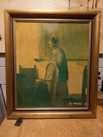 Oud schilderij met lijst, Ophalen of Verzenden