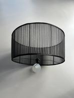 Ronde Plissé lampenkap zwart, Huis en Inrichting, Lampen | Lampenkappen, Ophalen, 25 tot 50 cm, Zwart, Rond