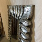 Spiegel – houten lijst zilver - 120 x 80 cm - TTM Wonen, Nieuw, 75 tot 100 cm, 100 tot 150 cm, Rechthoekig