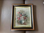 Schilderij stilleven bloemen in vaas, Ophalen of Verzenden