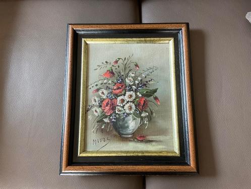 Schilderij stilleven bloemen in vaas, Antiek en Kunst, Kunst | Schilderijen | Klassiek, Ophalen of Verzenden