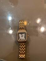 Gouden dameshorloge met strass, Overige merken, Gebruikt, Polshorloge, Ophalen of Verzenden