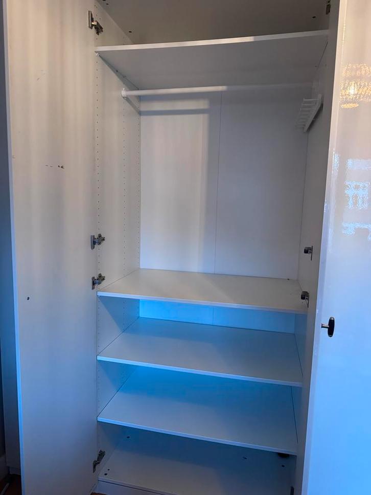 IKEA Pax kast 236x100x59 met hoogglans witte deuren, Huis en Inrichting, Kasten | Kledingkasten, Zo goed als nieuw, 200 cm of meer