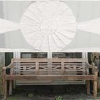antieke diepe stationsbank Loungebank teak bank tuin bank, Antiek en Kunst, Antiek | Meubels | Stoelen en Banken, Verzenden