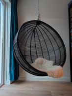 Hkliving Hangstoel Rotan 108 cm - Zwart, Ophalen, Bohemian, Scandinavisch, Basic, Industrieel, Landelijk, Zwart, Riet of Rotan
