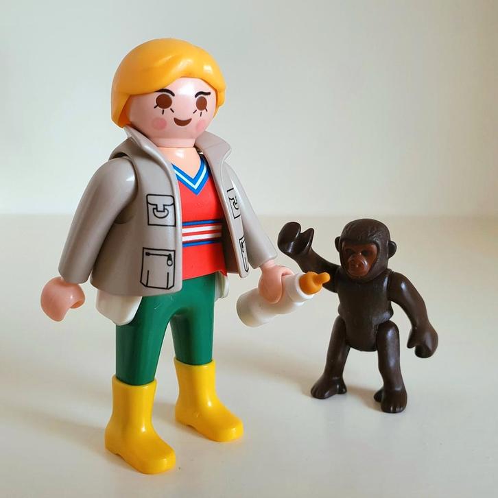 Playmobil verzorger met gorilla baby 4757, Kinderen en Baby's, Speelgoed | Playmobil, Zo goed als nieuw, Complete set, Ophalen of Verzenden