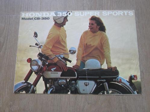 Honda CB350 Super Sports brochure folder 1968, Motoren, Handleidingen en Instructieboekjes, Honda, Ophalen of Verzenden