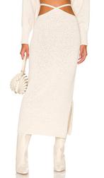 Cult Gaia midi knit rok off white maat L nieuw, Kleding | Dames, Cult Gaia, Verzenden, Wit, Maat 42/44 (L)