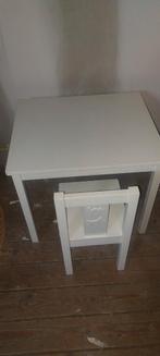 Kindertafel met Stoel - Wit, Ophalen, Gebruikt, Tafel(s) en Stoel(en)