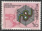Zwitserland 1973 1001 WK Alpine, Gest, Ophalen of Verzenden, Gestempeld