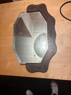 Antieke Spiegel met Houten Frame, Antiek en Kunst, Ophalen of Verzenden, Overige vormen, 50 tot 100 cm