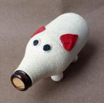 Vintage varkentje gemaakt van bierflesje beeldje varken fles, Verzamelen, Beelden en Beeldjes, Ophalen of Verzenden, Gebruikt