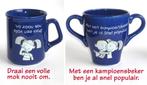 Blue Band Vintage 2 Mokken Aardewerk Nieuw Humor € 7,50, Ophalen of Verzenden, Nieuw, Gebruiksvoorwerp