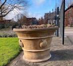 Grote XL zware dikke bloempotten bakken met schelpen 75cm, Rond, Ophalen of Verzenden, Zo goed als nieuw, 60 tot 100 cm