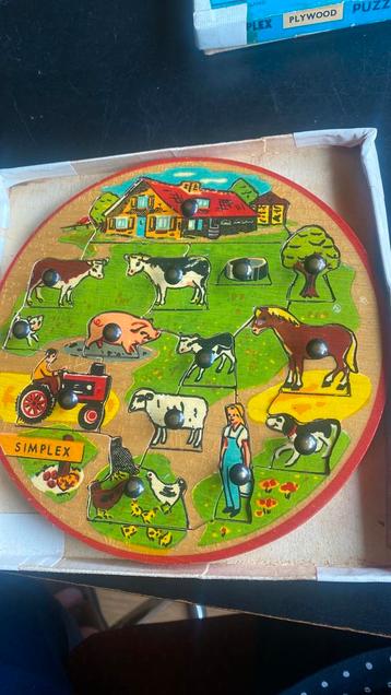 Simplex houten puzzel vintage compleet beschikbaar voor biedingen