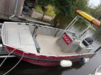 DOCK aluminium werkboot 5 x 1.9 meter + Mercury 60PK, Watersport en Boten, Ophalen, Gebruikt, 50 pk of meer, Aluminium