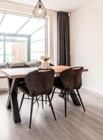 Eettafel met 4 stoelen, Huis en Inrichting, Ophalen, Gebruikt, Overige typen, Bruin