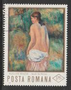 Roemenië 1971 - Nude in Peisa - Schilderij Renoir, Ophalen of Verzenden, Overige landen, Gestempeld