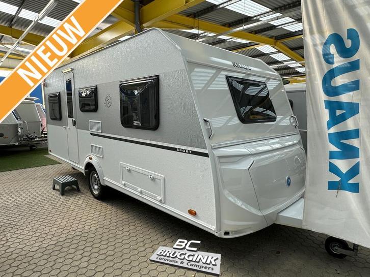 Knaus Sport 500 EU, Caravans en Kamperen, Caravans, tot en met 4, Rondzit, Knaus, 2 aparte bedden, Overige typen, 5 tot 6 meter