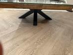 Steigerhouten Salontafel met Glasplaat, Huis en Inrichting, Tafels | Salontafels, 50 tot 100 cm, Vierkant, Zo goed als nieuw, Minder dan 50 cm
