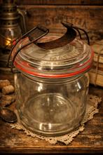 Weckpot vintage/brocant, Ophalen of Verzenden, Zo goed als nieuw, Glas, Pot, Bus of Blik