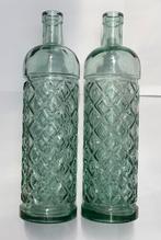 2 Flessen gedecoreerd., Ophalen of Verzenden, Zo goed als nieuw, Glas, Minder dan 50 cm