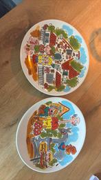 Twee Efteling porseleinen bordjes met print, Ophalen, Zo goed als nieuw