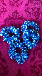 Scrunchie blauw wit geruit - handgemaakt, Ophalen of Verzenden, Nieuw