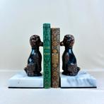 Marmeren Boekensteunen met Bronzen Poedels, Huis en Inrichting, Woonaccessoires | Overige, Gebruikt, ., Ophalen of Verzenden, .