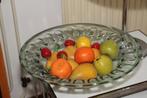 Ronde opengewerkte glazen fruitschaal, Ophalen